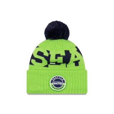 Green Seattle Seahawks Hat - New Era NFL Alternate Cold Weather Sport Knit Beanie USA8590364